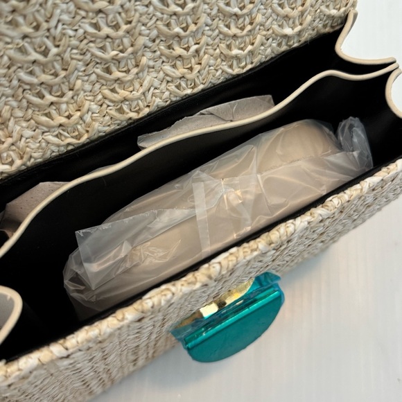 Summer purse Unbranded Stylish Woven Tan Bag NWOT - Picture 10 of 11